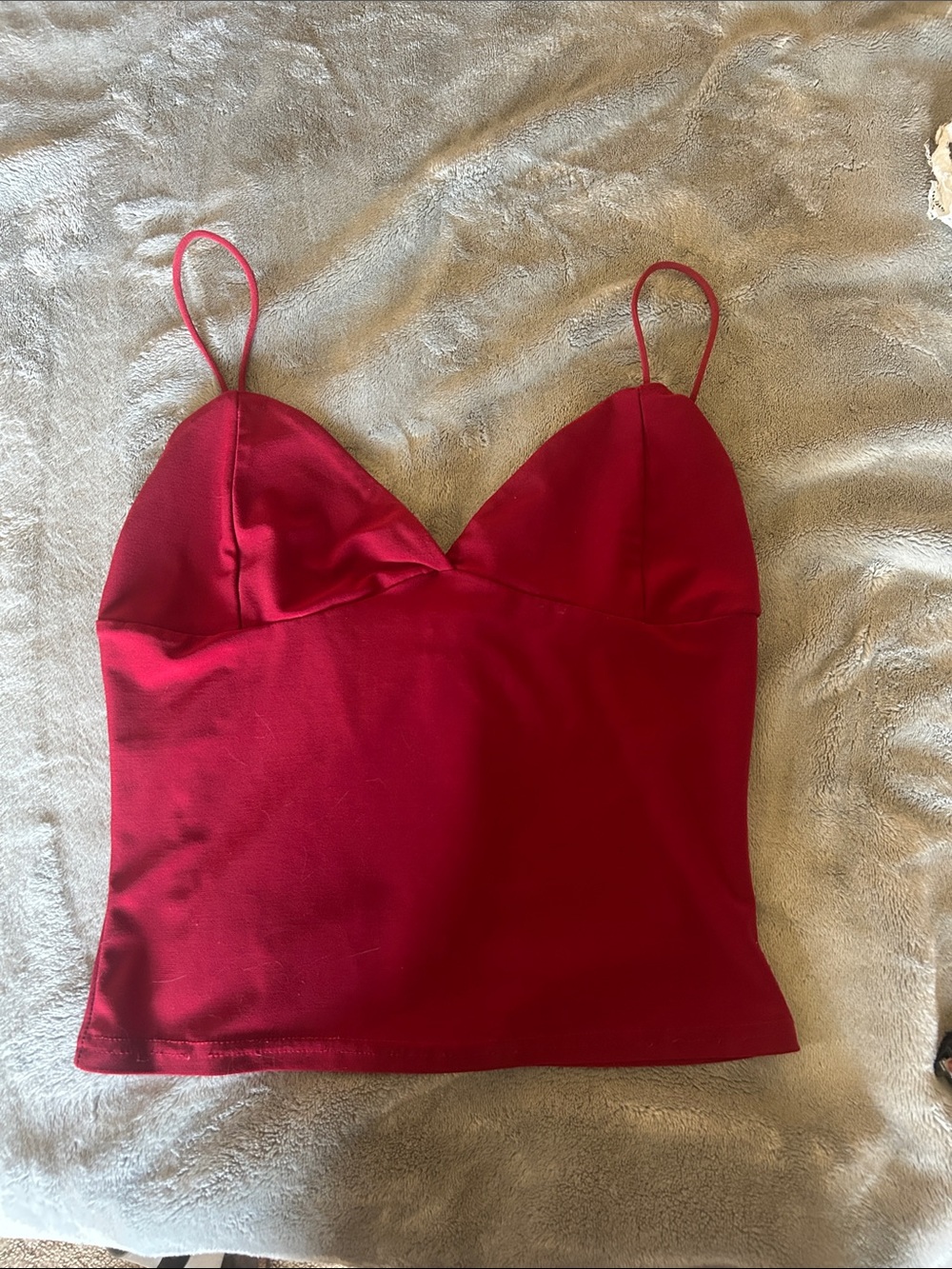 Red Spaghetti Strap Better Be Bustier Top